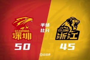 半场战报-深圳领先广厦5分 克里斯托弗20+7 布朗15+5+4配图